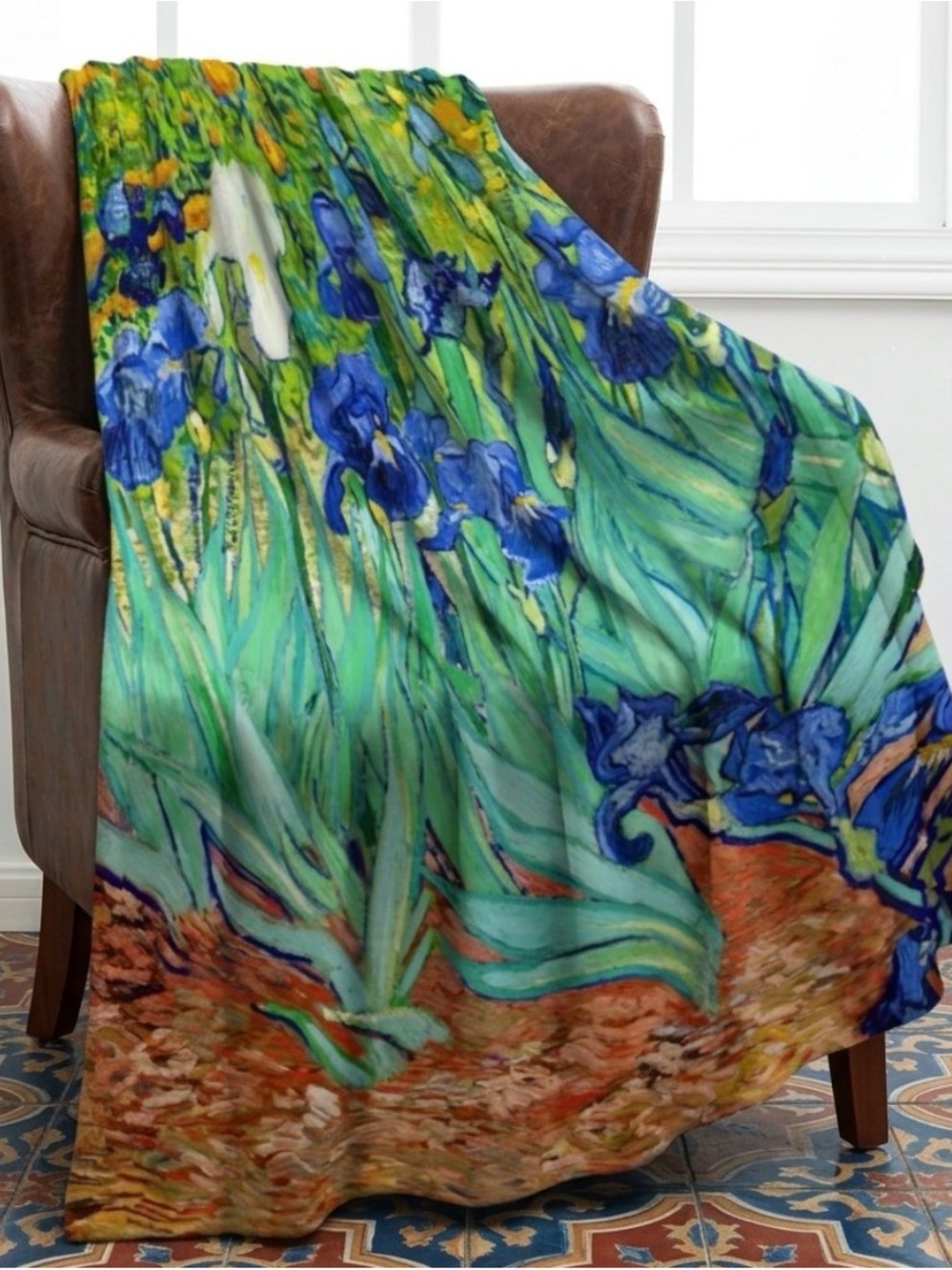 Jekeno Irises Floral Throw Blanket
50"X60"